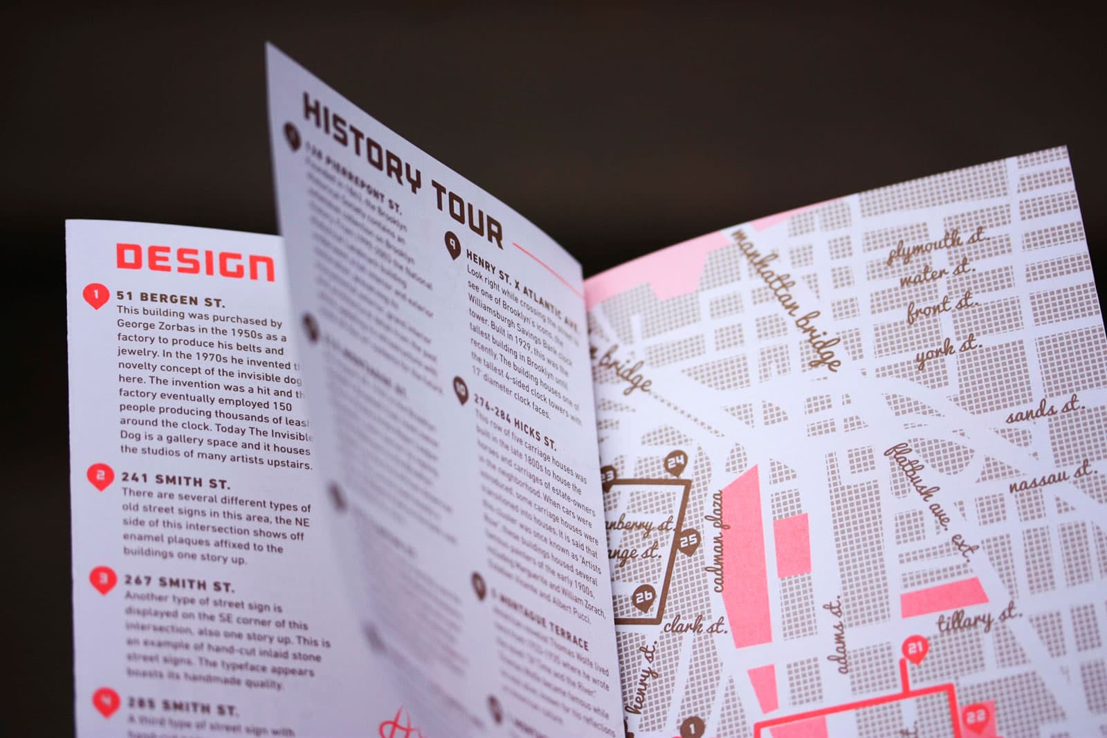 Photo of South Brooklyn Curiosity Map showing the History Tour page