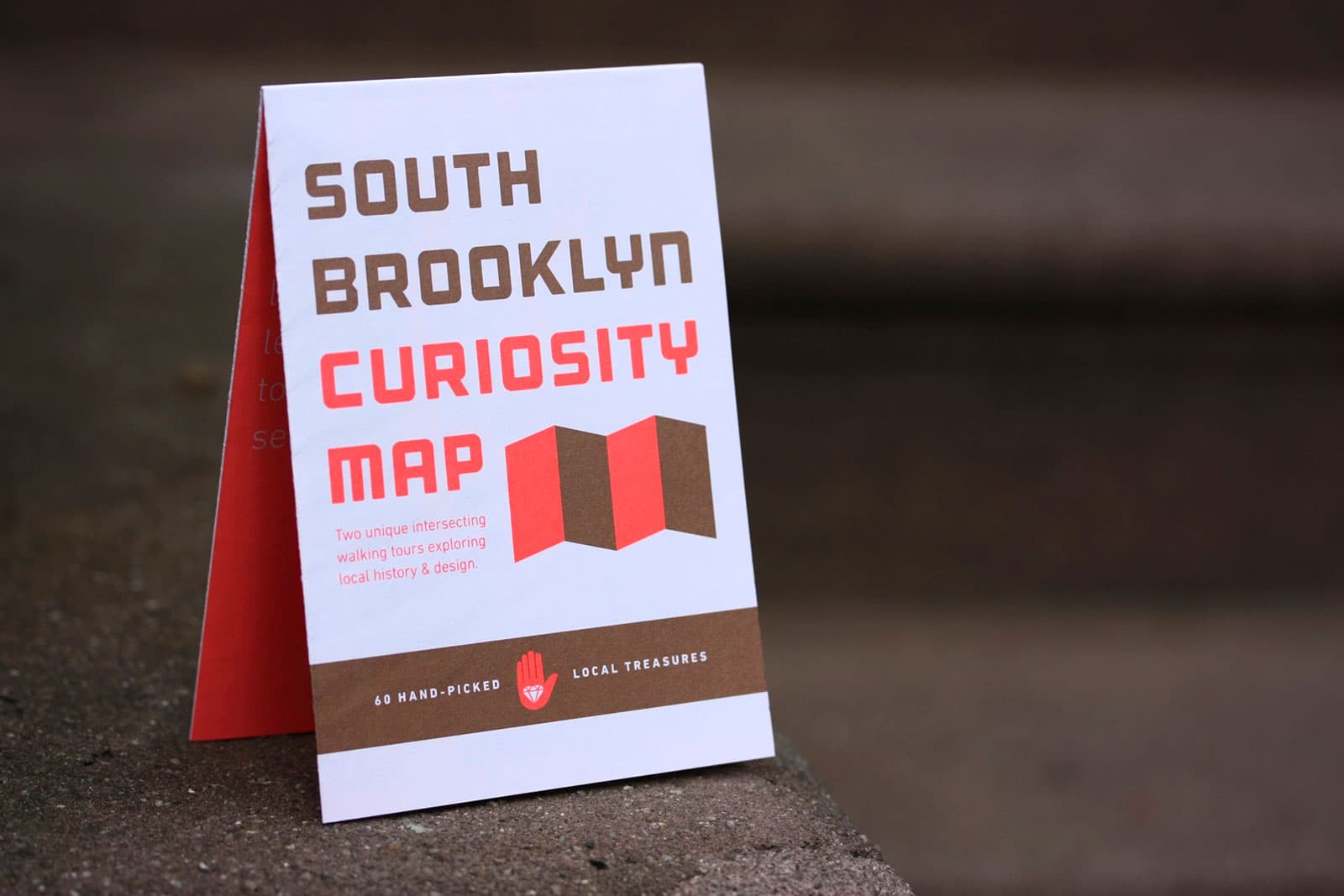 Photo of South Brooklyn Curiosity Map on concrete