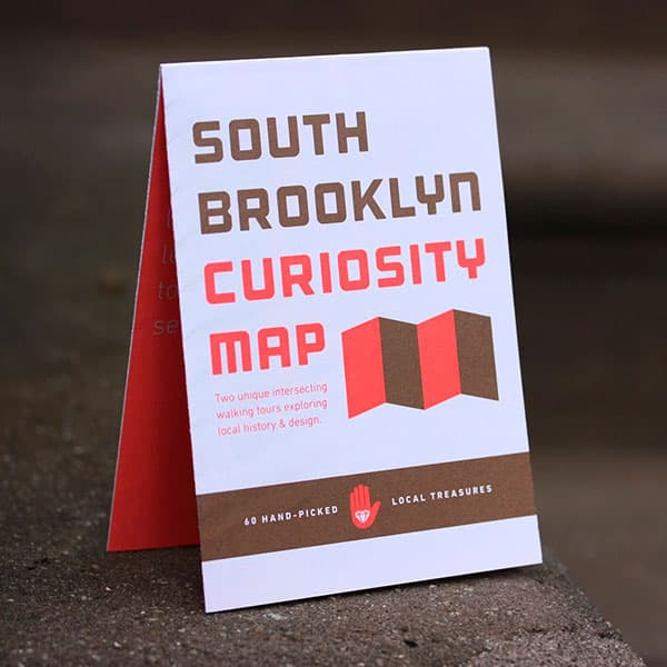 Photo of South Brooklyn Curiosity Map on concrete